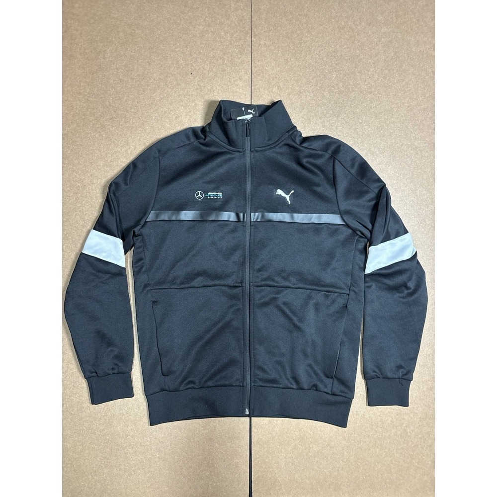 PUMA Mercedes AMG Petronas Motorsport F1 Track Jacket Black Full Zip Race M NWT